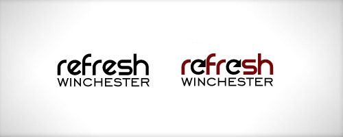 refresh logo text