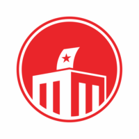 Ballot box in circle